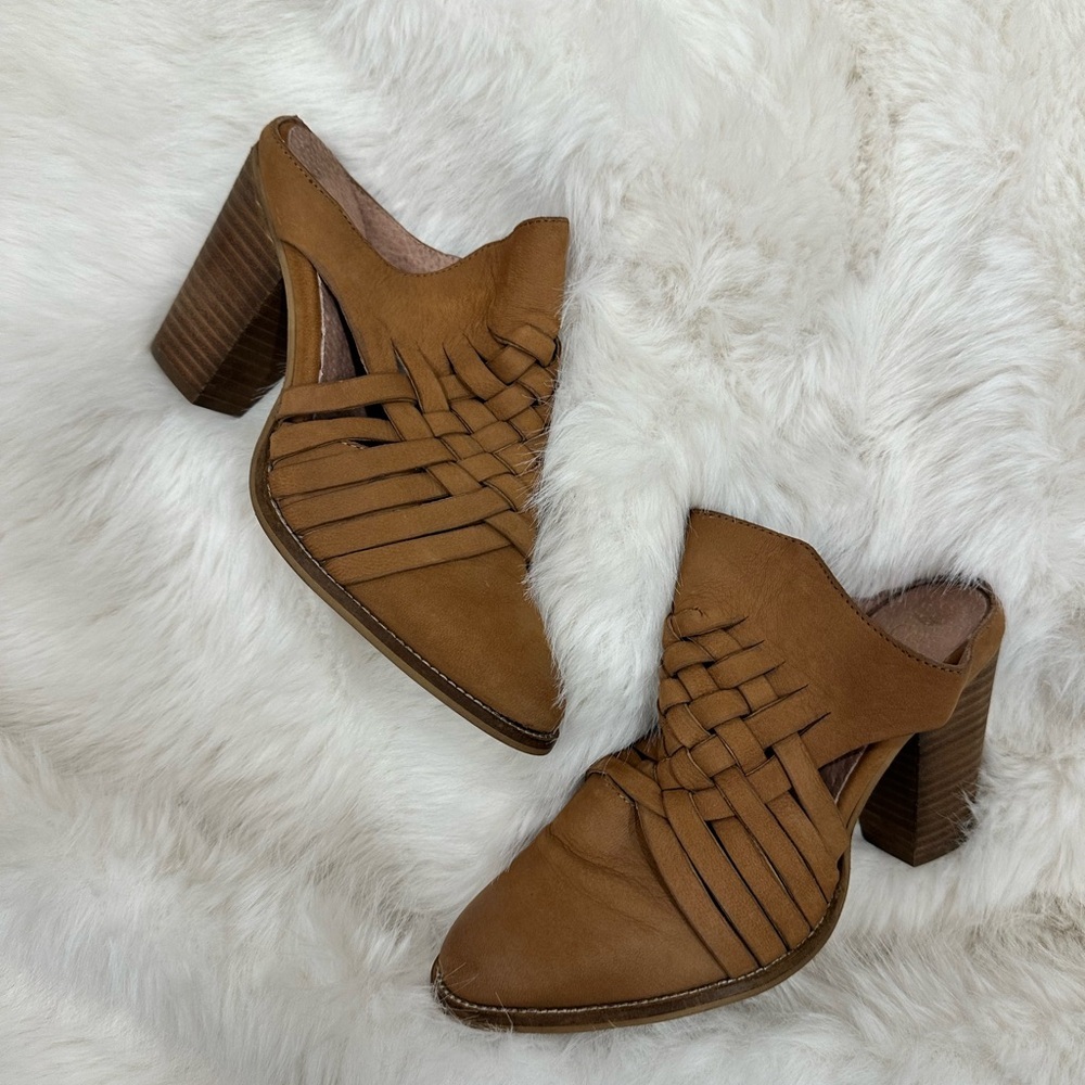 Anthropologie Seychelles Woven Leather Mules size 8.5 - Picture 2 of 7